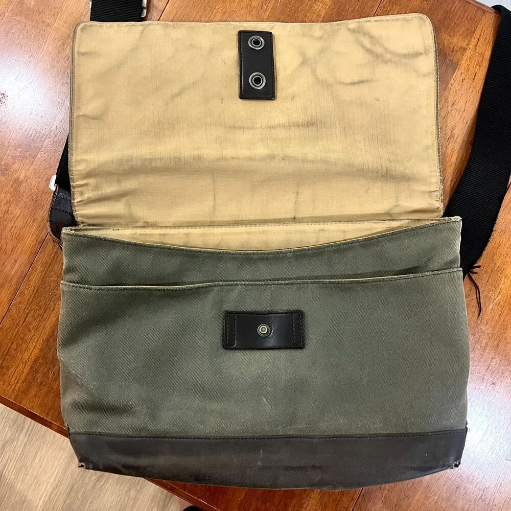 Jack Spade New York Heavyweight Canvas Travel Bag Green Color